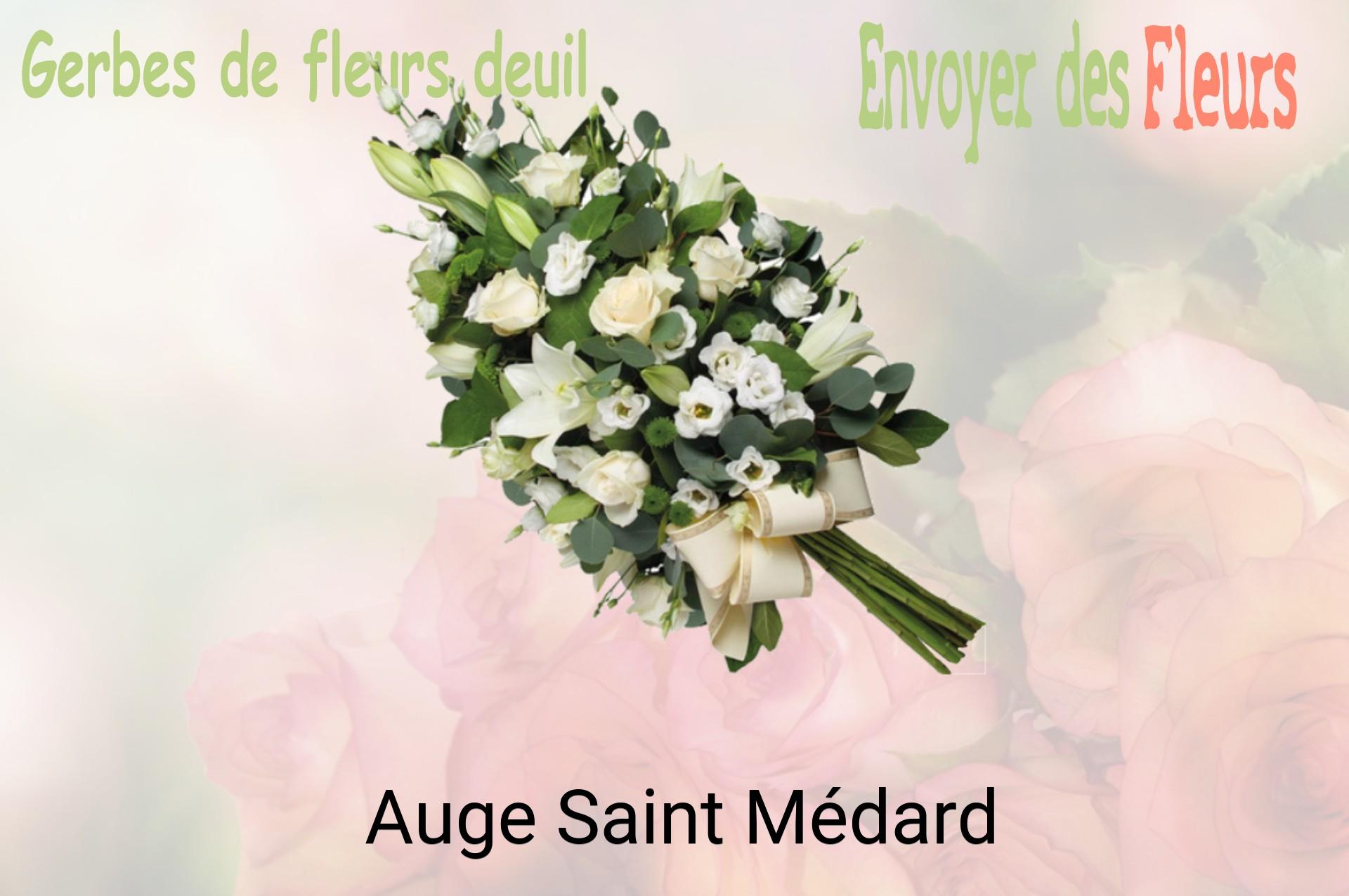 Gerbe de fleurs de deuil livrée à Auge-Saint-Médard